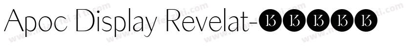 Apoc Display Revelat字体转换